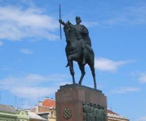 yapboz Anıt için Kral Tomislav, Zagreb, Hırvatistan